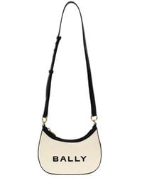 Bally - Bar Ellipse Logo Printed Crossbody Bag - Lyst