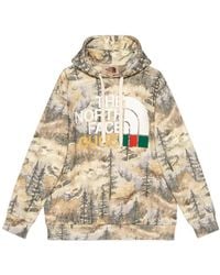 Gucci - X The North Face Logo-Print Cotton Hoodie - Lyst