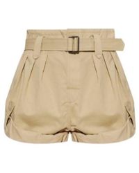 KENZO - Belted Pleated Shorts - Lyst