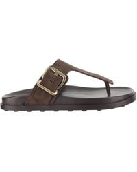 Tod's - Buckle Detailed Thong Sandals - Lyst