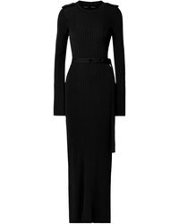 Proenza Schouler - Lauryn Belted Ribbed-Knit Dress - Lyst