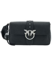 Pinko - Medium Leather Classic Love Slouchy Shoulder Bag - Lyst