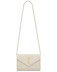 Saint Laurent - Classic Cassandre Chain Wallet - Lyst