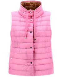 Herno - High-Neck Drawstring Reversible Padded Gilet - Lyst