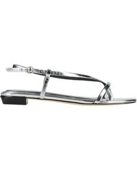 Rag & Bone - Metallic Leather Single-Strap Sandals - Lyst