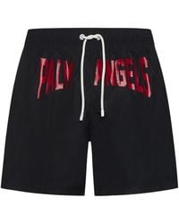 Palm Angels - Logo-Printed Drawstring Swim Shorts - Lyst