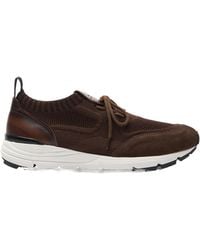 SCAROSSO - Robbie Knitted Lace-Up Sneakers - Lyst