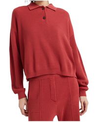 Brunello Cucinelli - Embellished English Rib Knit Polo Shirt - Lyst