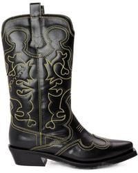 Ganni - Shift Western Cowboy Boots - Lyst