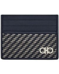 Ferragamo - Woven Detail Card Holder - Lyst