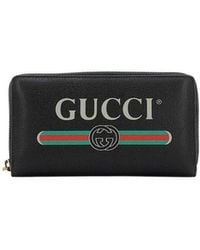Gucci - Logo Zip Around Wallet - Lyst