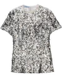 Prada - Embroidered Sequin Top - Lyst