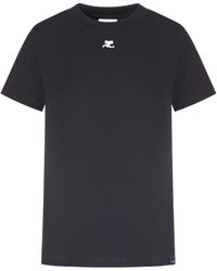 Courreges - Courrèges Logo Detailed Crewneck T-Shirt - Lyst