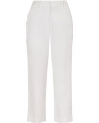 The Row - Karsten Cropped Cotton Straight-Leg Pants - Lyst