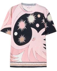 PUCCI - Pucci Stella Printed Crewneck T-Shirt - Lyst
