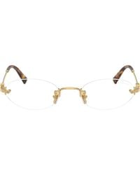 Miu Miu - Eyewear Oval Frame Sunglasses - Lyst