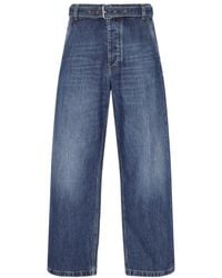 Bottega Veneta - Belted Cargo Denim Trousers - Lyst