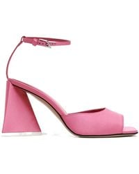 The Attico - The Piper Open-Toe Satin Sandals - Lyst