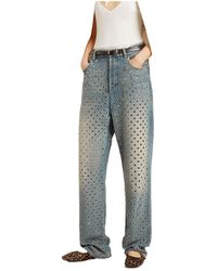 Golden Goose - Journey W's Pant Kim Sand Wash All Over Eyelet - Lyst