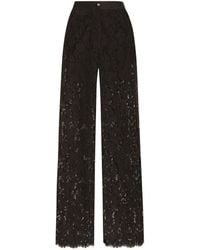 Dolce & Gabbana - Lace Casual Pants - Lyst