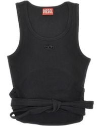 DIESEL - Cut-Out Tie-Back Tank Top - Lyst