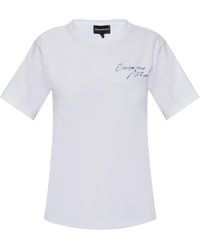 Emporio Armani - Logo Detailed Jersey T-Shirt - Lyst