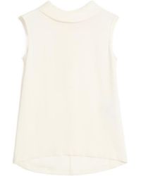 Valentino - Sleeveless Curved Hem Blouse - Lyst