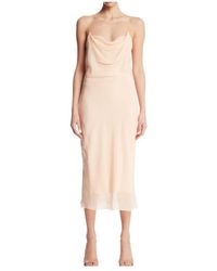 Mugler - Cowl-Neck Backless Midi Dress - Lyst