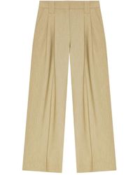 Ganni - Twill Suiting Mid Waist Trousers - Lyst
