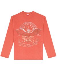 DIESEL - T Geri Long-Sleeve Graphic T-Shirt - Lyst