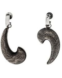 Etro - Textured Asymmetric Earrings - Lyst