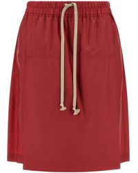 Moncler - Moncler Rick Owens Logo Embroidered Drawstring Shorts - Lyst