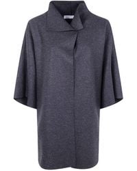 Harris Wharf London - Mantle High-Neck Half-Sleeve Coat - Lyst