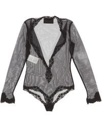 Valentino - V-Neck Lace Top - Lyst