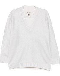 Semicouture - Faustina V-Neck Sweater - Lyst