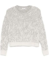Peserico - Patterned-Jacquard Lurex-Detail Sweater - Lyst