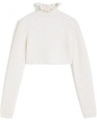 Max Mara - Ruffled-Neck Sweater - Lyst