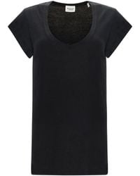 Isabel Marant - Isabel Marant Étoile V-Neck Short-Sleeved T-Shirt - Lyst