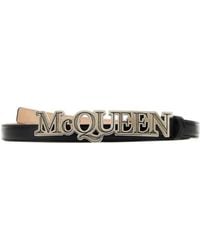 McQueen - Logo Plaque Belt - Lyst