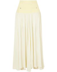 Rabanne - Crêpe De Chine Panelled Maxi Skirt - Lyst