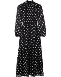 Saloni - Jacqui-B Polka Dot Maxi Dress - Lyst