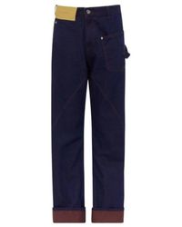 JW Anderson - Jw Anderson Turn Up Twisted Workwear Jeans - Lyst