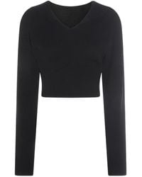 Rick Owens - Dracu Cropped V-Neck Jumper - Lyst