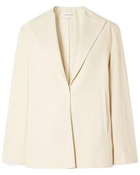Loulou de Saison - Rocco Textured Cotton-Blend Twill Blazer - Lyst