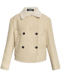 Jacquemus - Double-Breasted Shearling Coat - Lyst