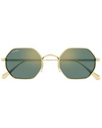 Cartier - Geometric Frame Sunglasses - Lyst
