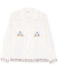 Bode - Noveau Vine Embroidered Shirt - Lyst