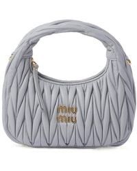 Miu Miu - Wander Matelassé Nappa Leather Hobo Bag - Lyst