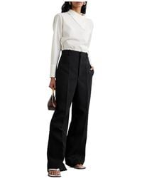 Carven - Wide-Leg Twill Pants - Lyst