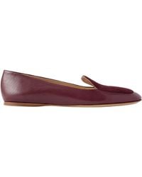 Gabriela Hearst - Trimmed Leather Loafers - Lyst